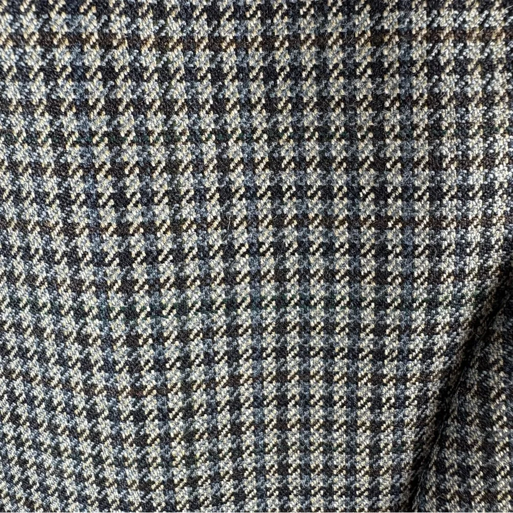 Lauren Ralph Lauren Men's Gray Blue Houndstooth Checkered Blazer Sports Coat 46L